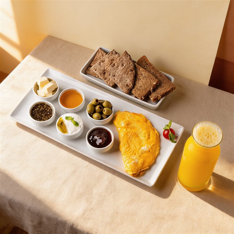 Healthy breakfast platter