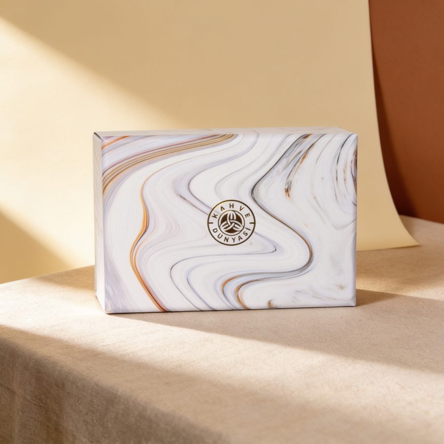 Marble gift box, 6 pieces, wrapped