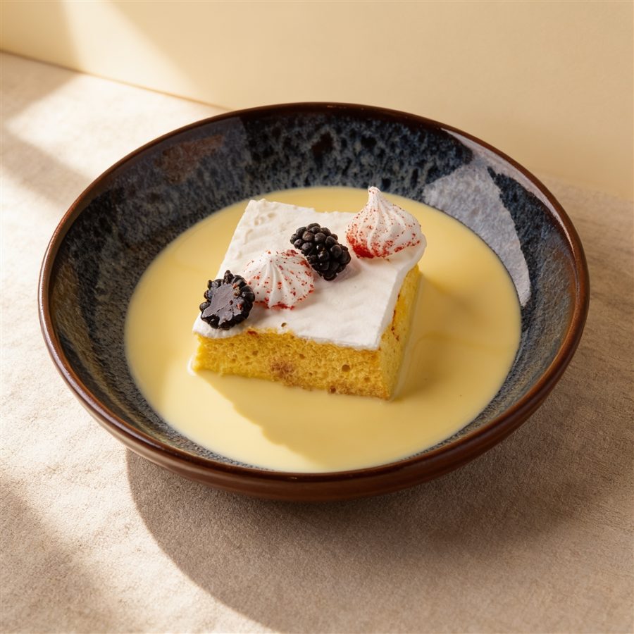 Saffron milk cake